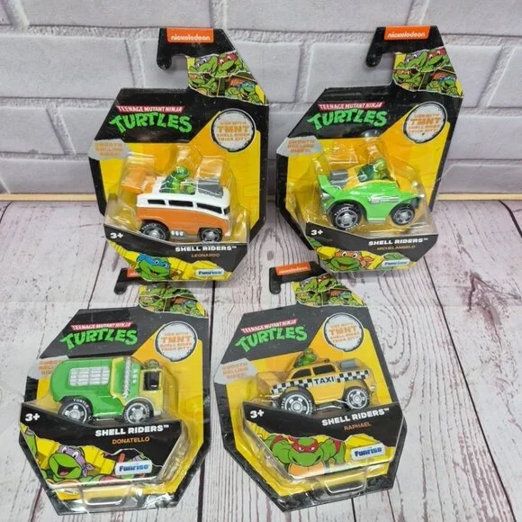 Nickelodeon Teenage Mutant Ninja Turtles Shell Riders Diecast‎ Complete Set Of 4