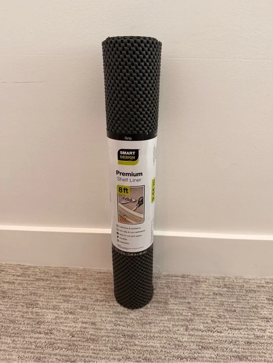 NEW! Premium Black Shelf Liner - 8 ft