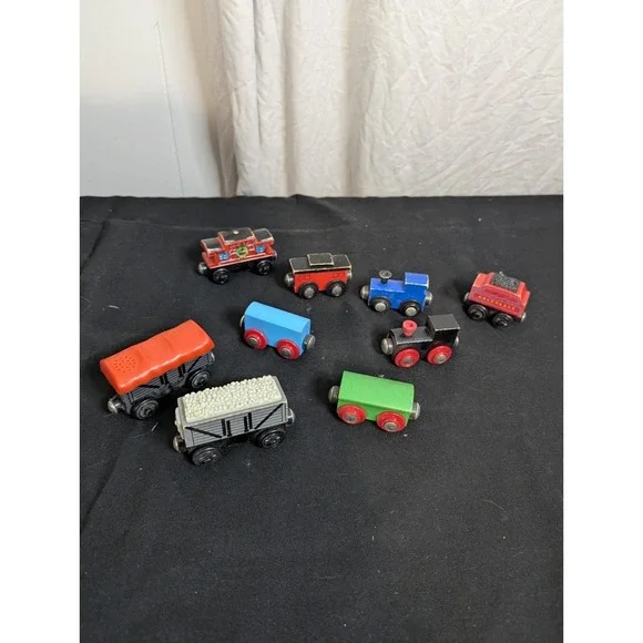 9 lot Thomas and friends wooden railway train giggling troublesome truck mikes t