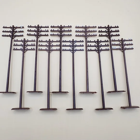 Bachmann HO Scale Train Accessories Lot 10 Telephone Poles 4
