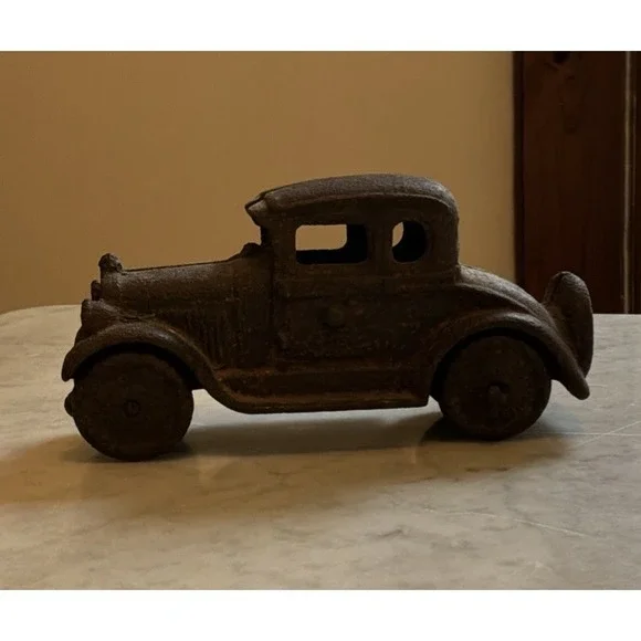 Antique Cast Iron 1920's Roadster Toy Car 5