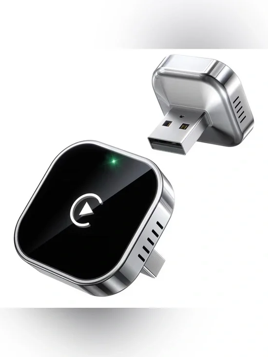 Wireless Carplay Adapter Dongle For iPhone New (Open Box). Black
