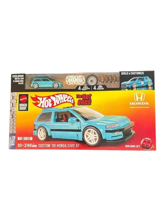 NEW Mattel Brick Shop x Hot Wheels -  Custom '90 Honda Civic EF (JHF62)