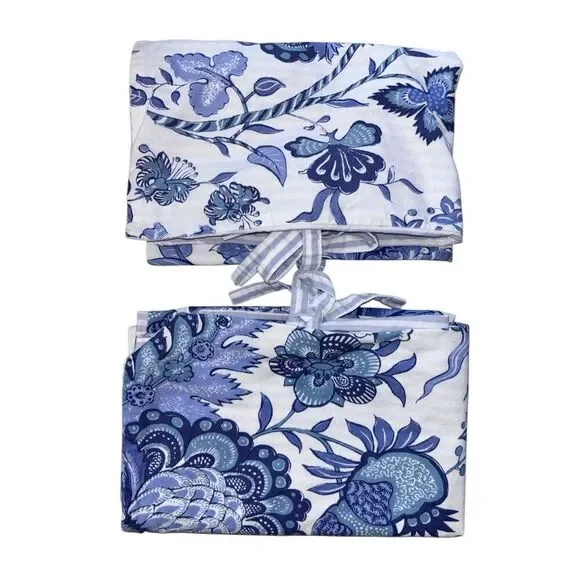 Pottery Barn Marianna Floral Striped STANDARD shams Palampore Medallion