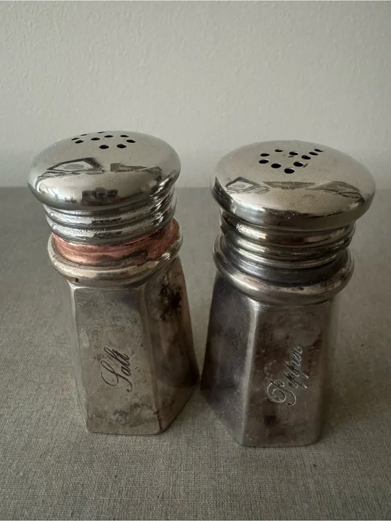 Pottery Barn Silver-plated Salt & Pepper Shakers from 2020s