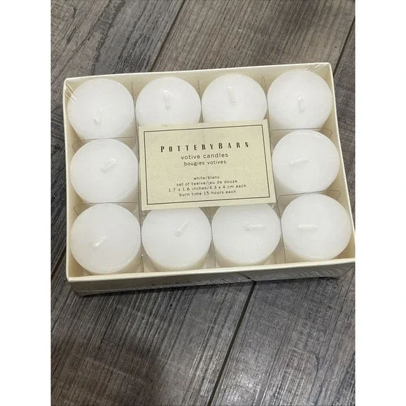 NEW Pottery Barn Set‎ of 12 White 1.7