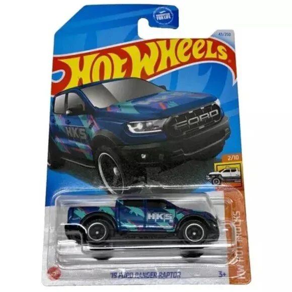 Hot Wheels '19 Ford Ranger Raptor HKS 43/250 Blue HW‎ Hot Trucks 2/10 New 2024