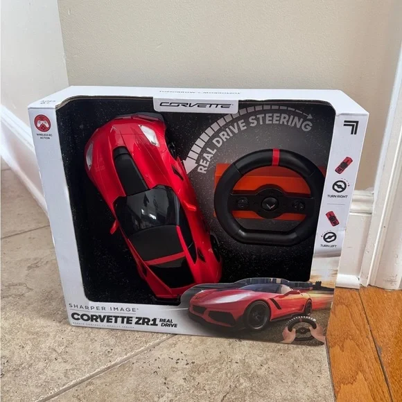 NWT Sharper Image Red Corvette ZR1 RC Car with Controller Toddler Kids Boy