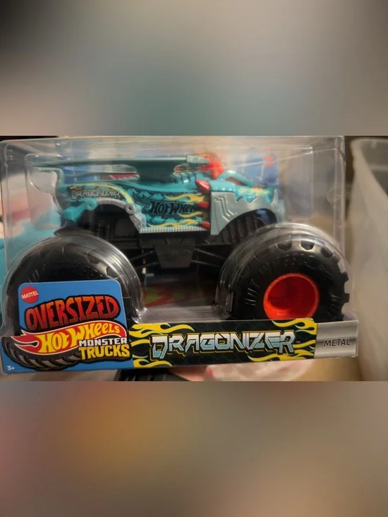 Oversized Monster Truck - Dragonizer in Teal and Red