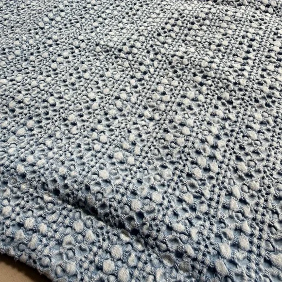 Pottery Barn Honeycomb Cotton (1) Standard Sham~Light Chambray Blue‎