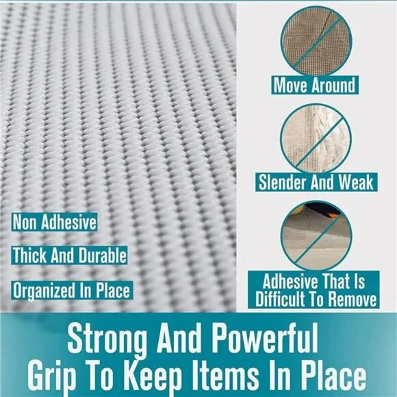 Shelf Drawer Liner Non-Adhesive Non Slip Durable Strong Long Size 12 in X 20ft