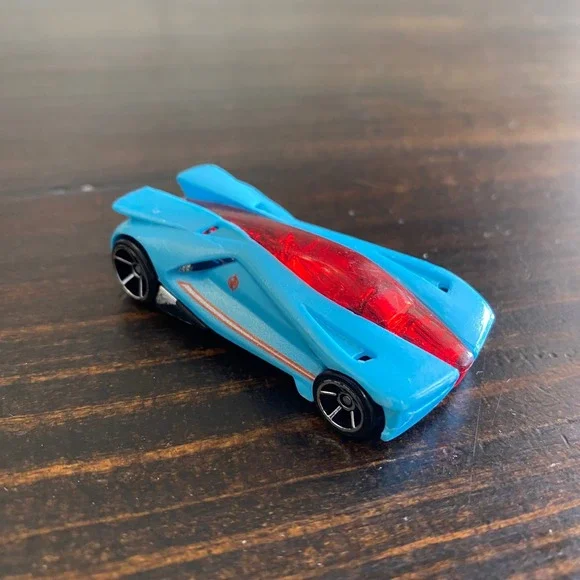Hot Wheels Anthracite Acceleracers Light‎ Blue Mystery Models Diecast Car G8125