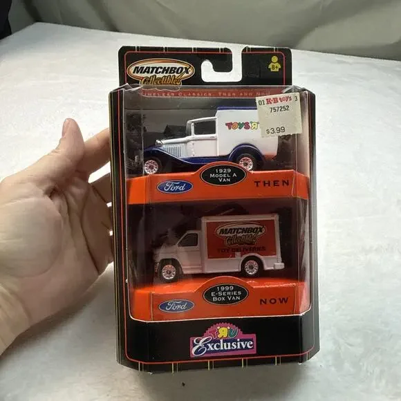 VTG 2001 MATCHBOX TOYS R US EXCLUSIVE THEN NOW FORD 1929 Model A 1999 Box VAN