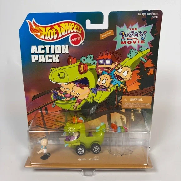 VTG NWT 1998 Rugrats Movie Reptar Wagon Hot‎ Wheels Action Pack Road Adventure