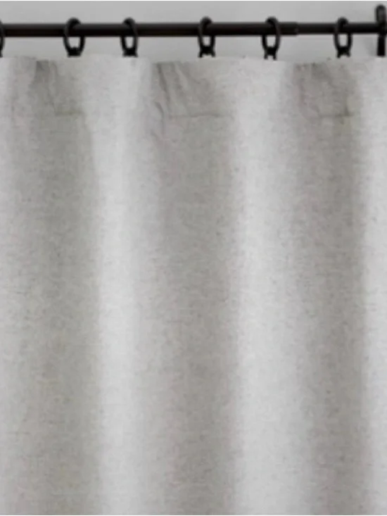 Pottery Barn Calhan Tweed Drapes, 50in x 96in, Gray Fleek, 2 panels