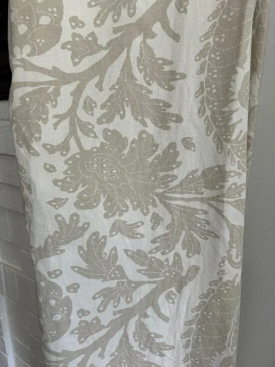 Pottery Barn Curtains Cream and White 50 x 84 (2 panels)