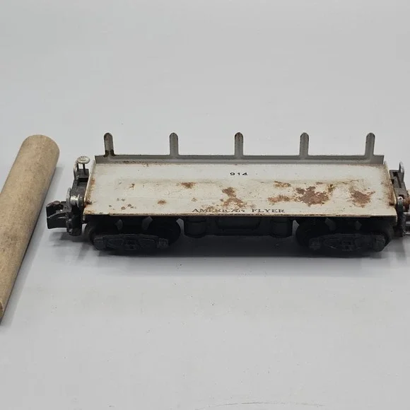 Gilbert American Flyer S Gauge 914 Log Dump Car 1 Log Untested Parts/Repair