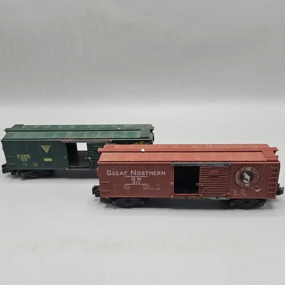 Vintage AC Gilbert American Flyer 913 Great Northern Boxcar & Gaex 922 Box Car