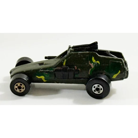 Hot Wheels Enforcer Diecast Kids 1:64 Green Camo Military Assault Buggy 1987