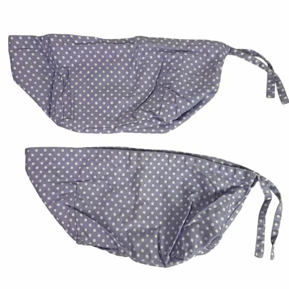 Pottery Barn Kids Sabrina Medium Basket liners (2)  Purple White Polka Dot