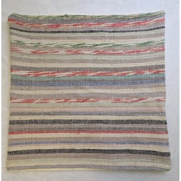 2 Pottery Barn 2012 Stripe Kilim Dhurrie Pillow Covers‎ 24