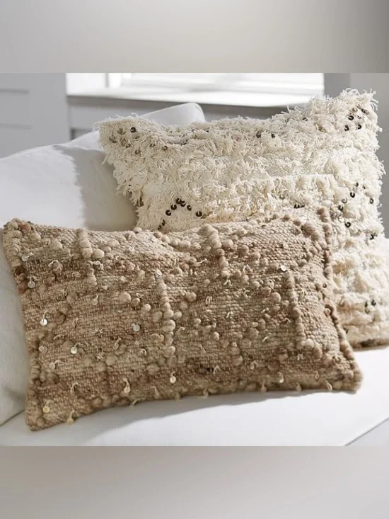 1 Pottery Barn Moroccan Wedding Blanket Handwoven LUMBAR Pillow Cover 16x26