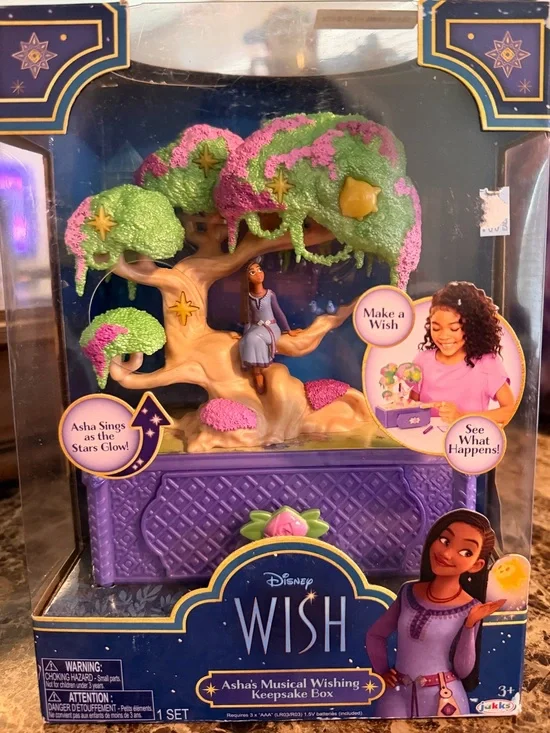 Disney Asha Musical Wishing Keepsake Box NIB