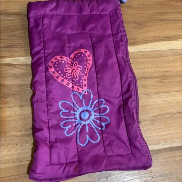 American Girl Doll Purple Floral Sleeping Bag