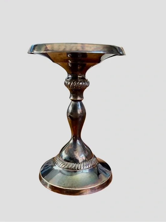 POTTERY BARN➕Silver Plated Rope Twist Candlestick