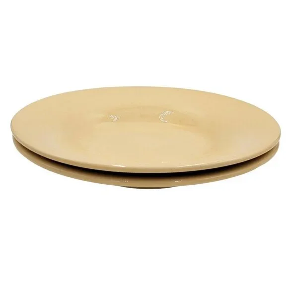 Pottery Barn Sausalito Yellow Amber Rim Rimmed Soup Salad Pasta Bowls Set of 2