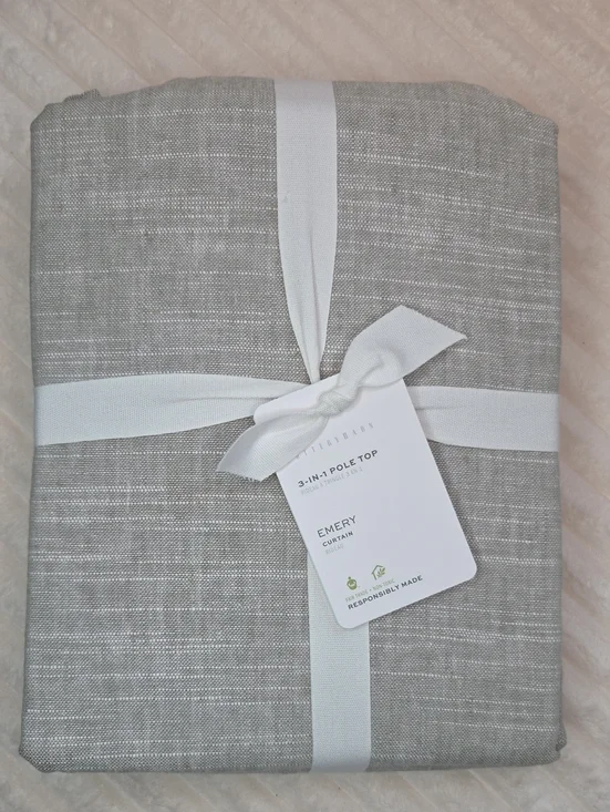 NWT Pottery Barn Emery Curtain - Color Eucalyptos