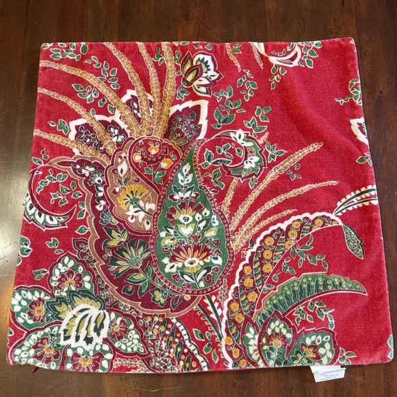 Pottery Barn Adela Paisley Velvet Pillow Cover Throw Accent 18