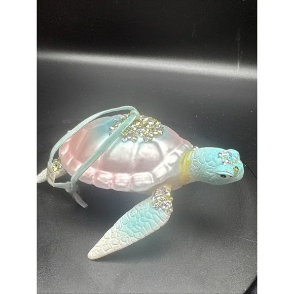 Glass Christmas Ornament Ocean Beach Sea‎ Turtle