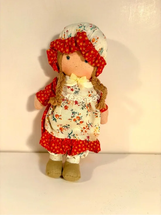 Vintage 9” cloth Holly Hobbie Doll