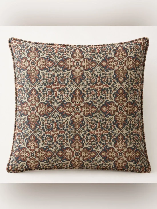 Pottery Barn Medallion Floral Tile Pillow Cover.