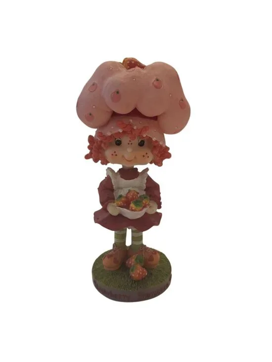 Vintage Strawberry Shortcake Raspberry Tart Bobblehead Mushroom Hat 2002