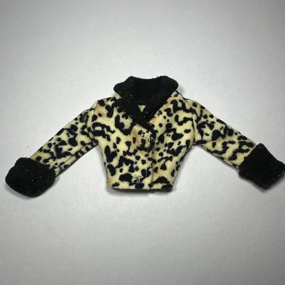 Vintage Mattel Barbie 1998 Fashion Avenue Boutique Leopard Prints Jacket