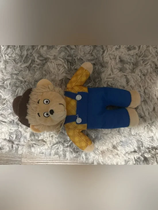 Blue & Yellow Plush Bear Toy - Kids Stuffed Animal
