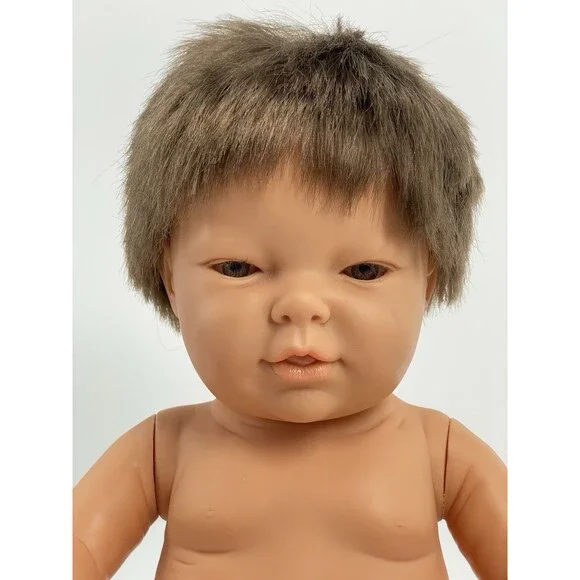 Berjusa 22” Realistic Asian Baby Doll Rooted Hair Spain Anatomically Correct VTG
