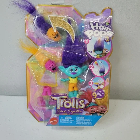 Mattel DreamWorks Trolls Band Together Hair Pops Branch Small Doll‎ HNF12