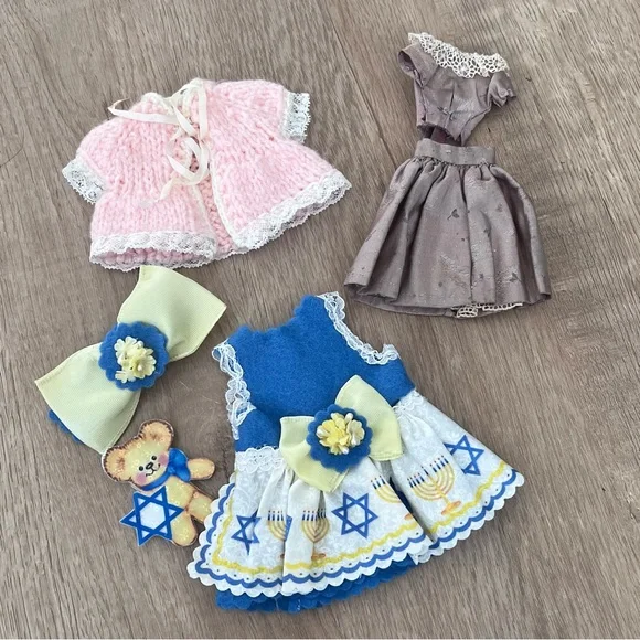 Vintage Doll Clothing Pack- Top Dress Skirt‎ Accessoires | 6 PCs