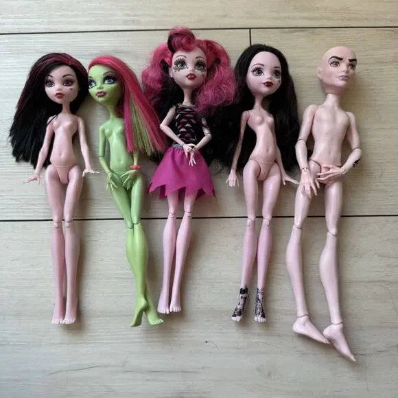 Lot Of 5 Monster High Draculaura Dolls + Creat A Monster Doll G1 Missing Clothes