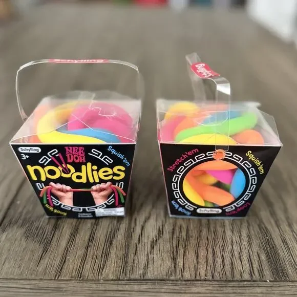 Authentic Schylling Needoh Noodlies 5-Pack Squishy Sensory Fidget New RARE 2019!
