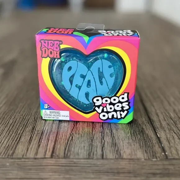 Authentic Schylling Needoh Heart Good Vibes Only Squishy Fidget Toy Viral New