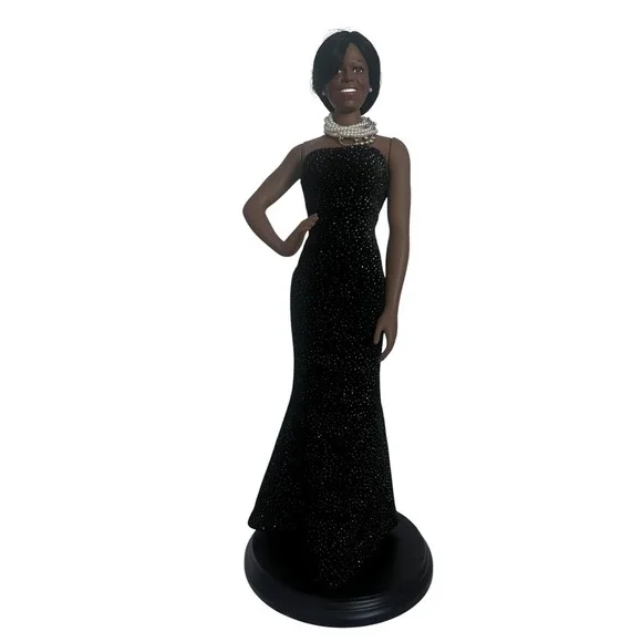 The Danbury Mint Michelle Obama Governors Ball Black Gown Special Edition Rare