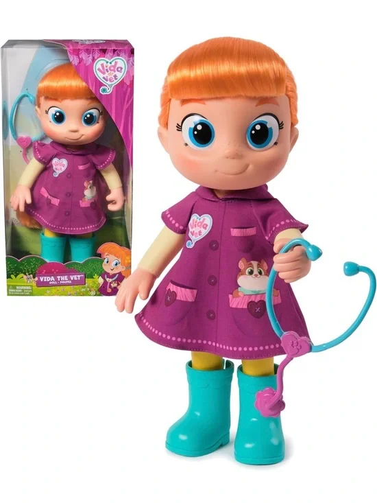 Vida The Vet 13-Inch Tall Toy Doll with Rooted Red Hair & Doctor Kit Accessories