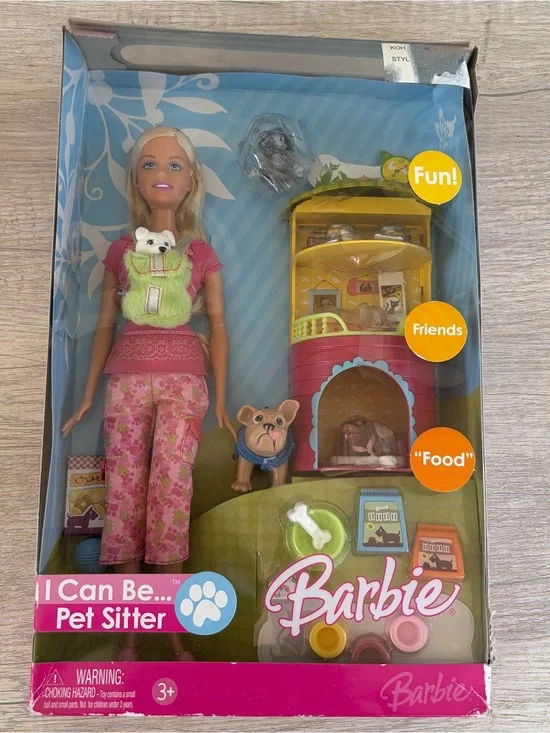 Vintage 2006 Barbie I Can Be a Pet Sitter Doll Pet Accessories- Mattel New