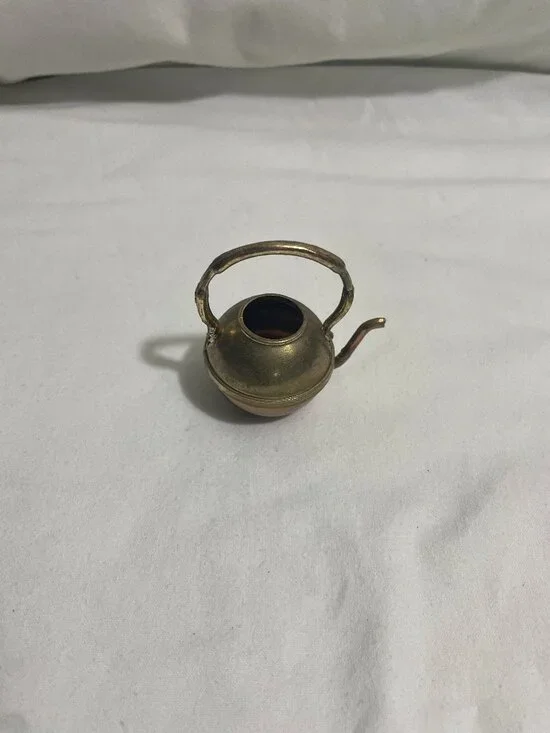 Vintage Miniature Copper & Brass Kettle Pitcher Made in England Dollhouse Decor