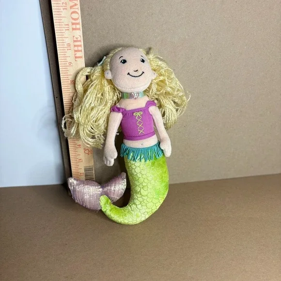 Groovy Girls Myra Mermaid Plush Doll Blonde Yarn Hair Manhattan Toy