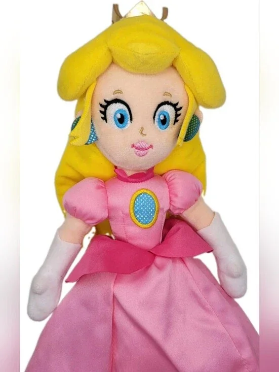 Super Nintendo Mario Brothers Princess Peach Plush Doll Universal Studios NWOT